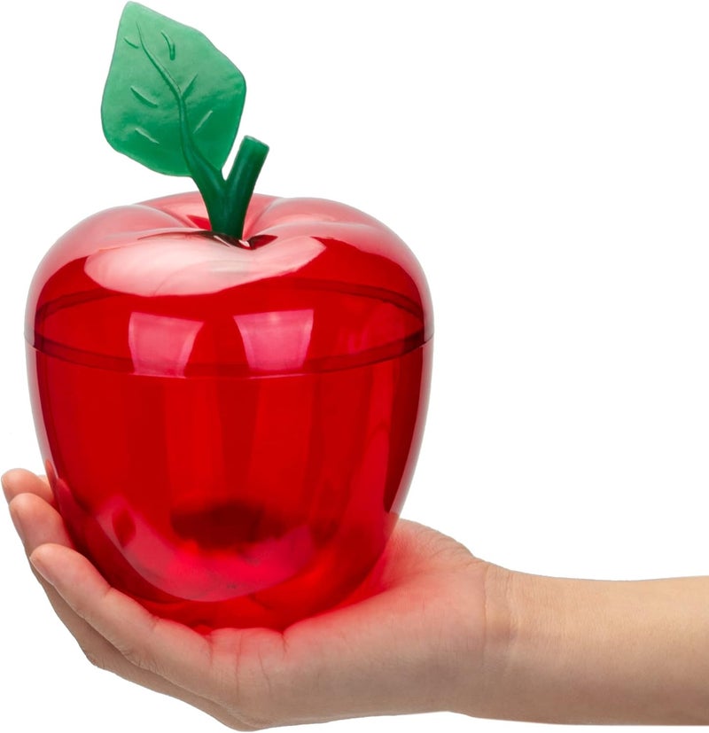HANZE Large Red Apple Container, Apple Shaped Candy Toy Filling Containers Jar, Back To School Teacher Appreciation Gift, Wedding Party Ornaments Christmas Decorations Supplies Favors - Image 1